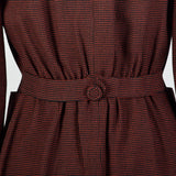 1940s Red and Black Check Skirt Suit