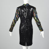Small Judith Ann Late 1970s Sequin Cocktail Dress