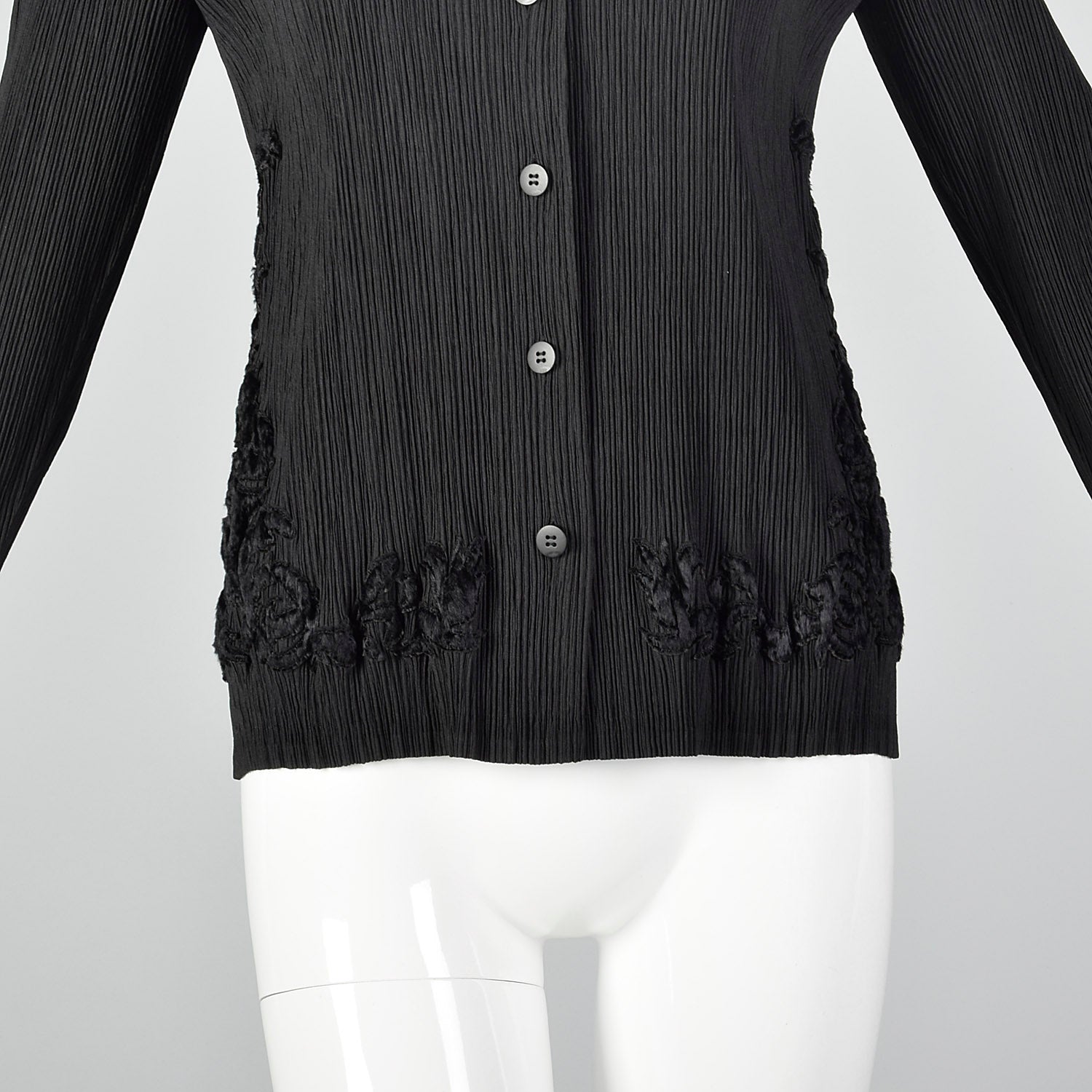 Medium Issey Miyake 1990s Pleated Cardigan