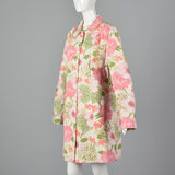 1960s Pink Floral Spring Coat