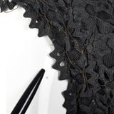 1950s Black Dress and Jacket Set in Hand Loomed Spiderweb Lace
