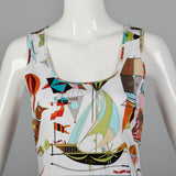 2000s Hermes Airship Print Tank Top