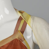1950s Sleeveless Dress with Beautiful Rust Bodice