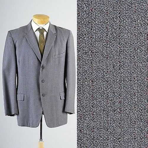 1950s Mens Silver and Red Atomic Fleck Jacket