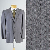 1950s Mens Silver and Red Atomic Fleck Jacket
