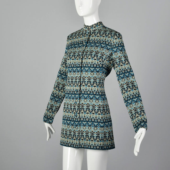 1970s Pierre Balmain Metallic Tunic Top
