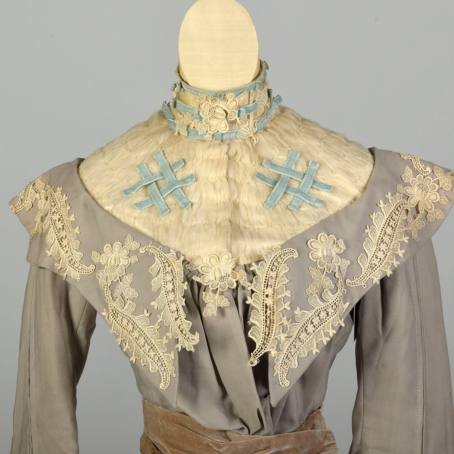 XXS 1890s Victorian Wool Challis Bodice