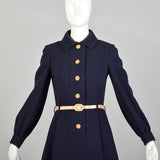 Geoffrey Beene Dress 1960s Mod Pleated Mini Long Sleeve