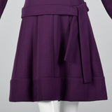 1960s Purple Knit Dress with Dropped Waist