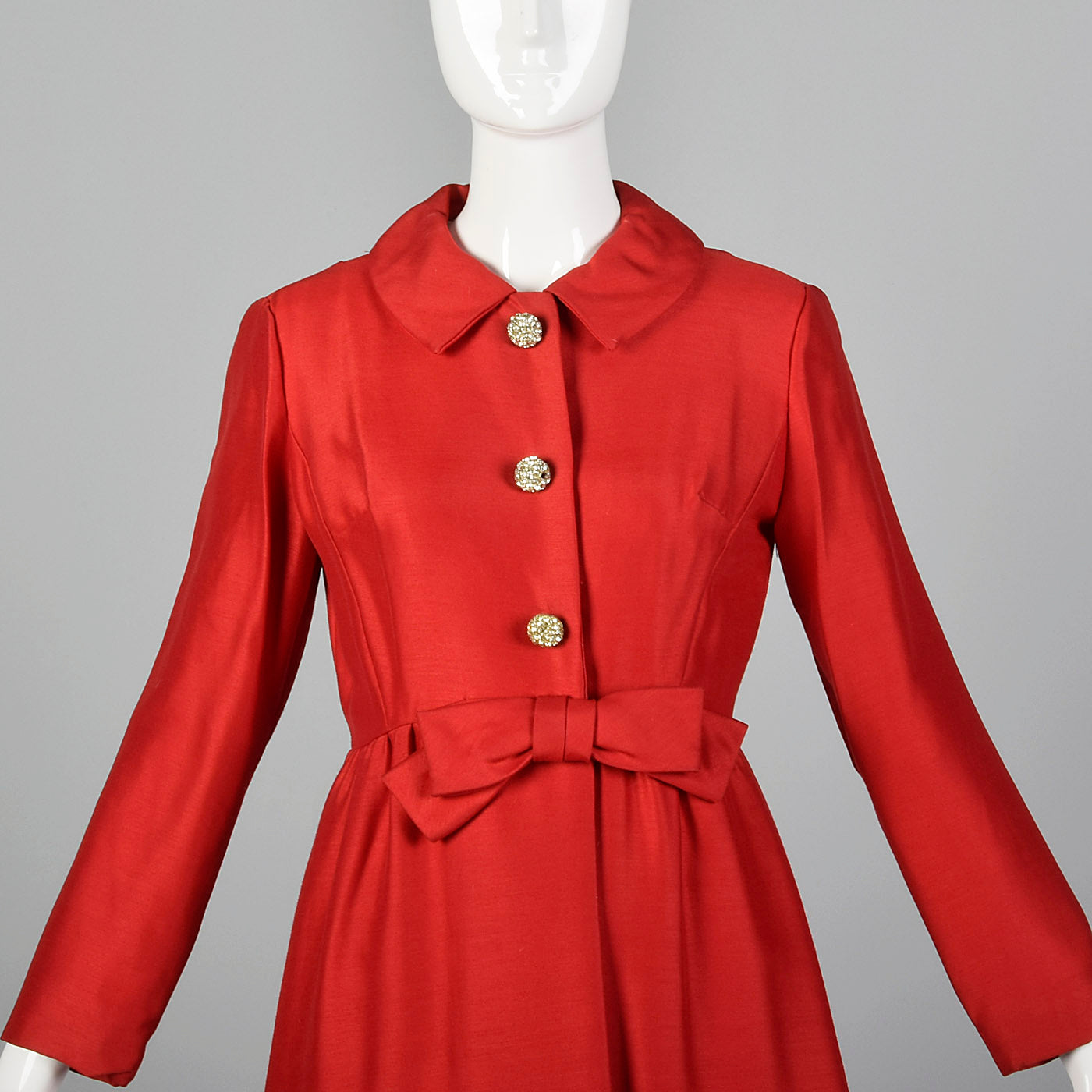 1950s Red Coat Dress