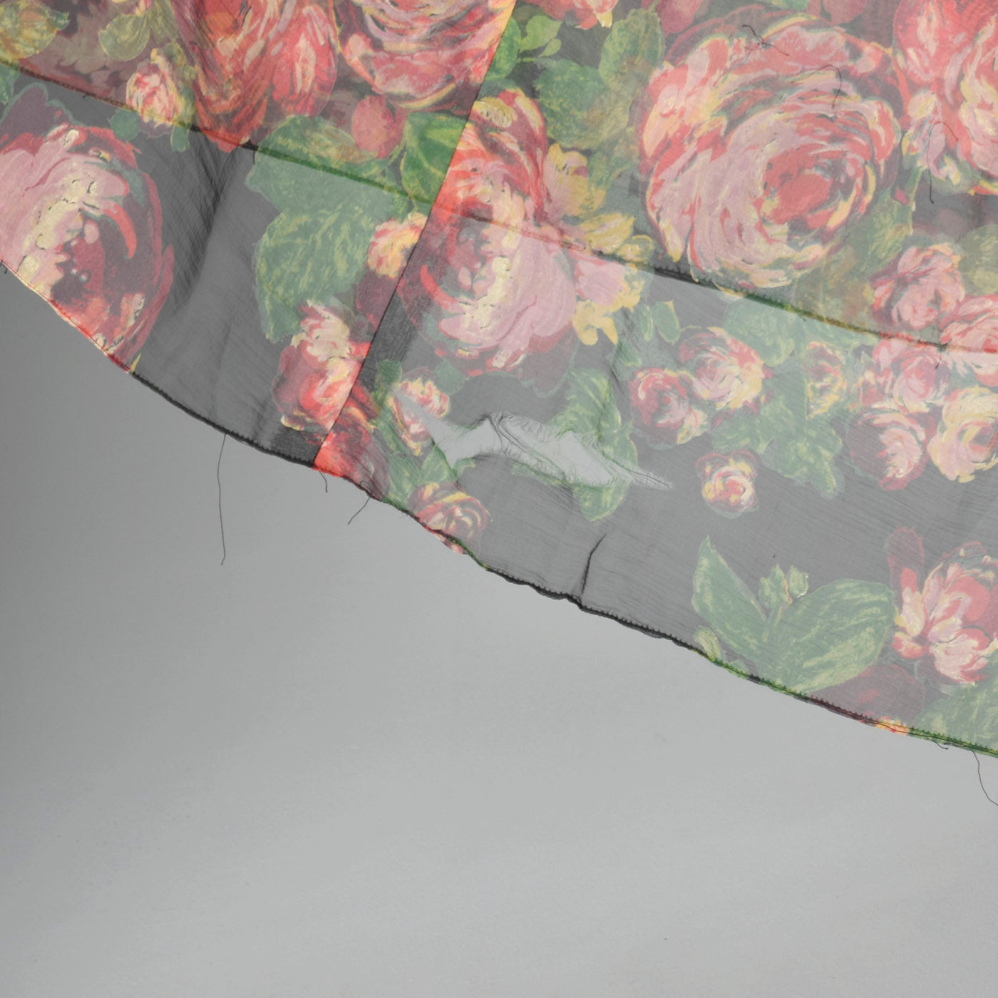 1960s Floral Evening Gown with Floral Applique Bust