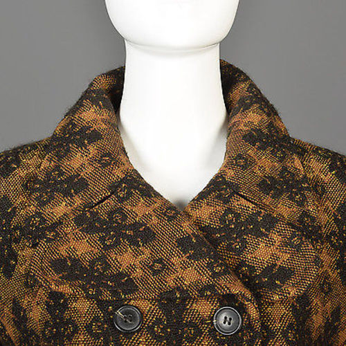Bohemian Miu Miu Tapestry Coat with Double Breasted Closure