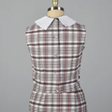 1960s Deadstock Plaid Blouse and Skirt Set