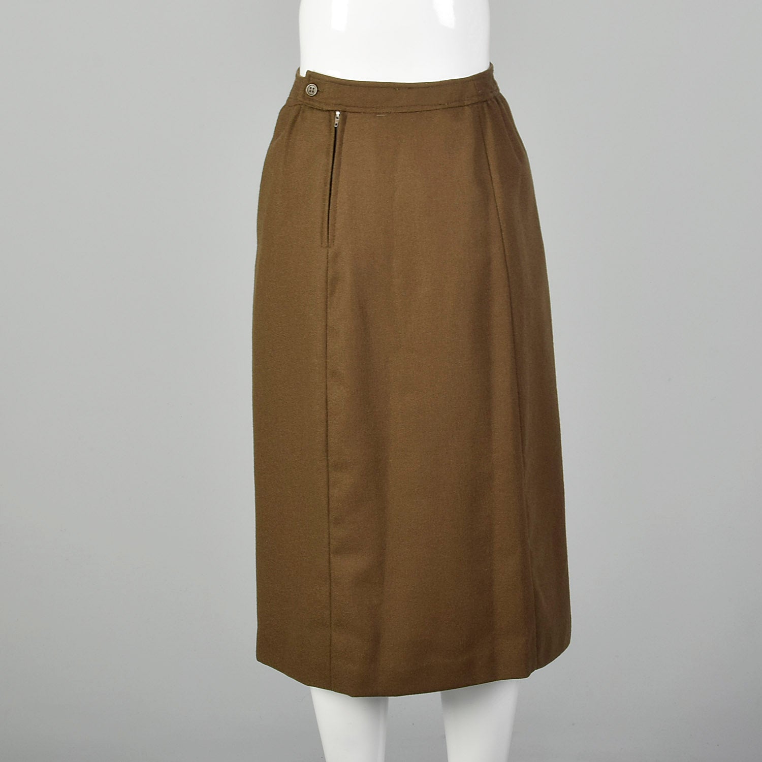 Small Givenchy 1980s Brown Wool Skirt