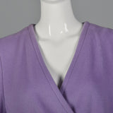 1980s Bernard Perris Lavender Wrap Coat
