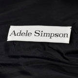 1970s Adele Simpson Black Wool Dress with Drop Waist