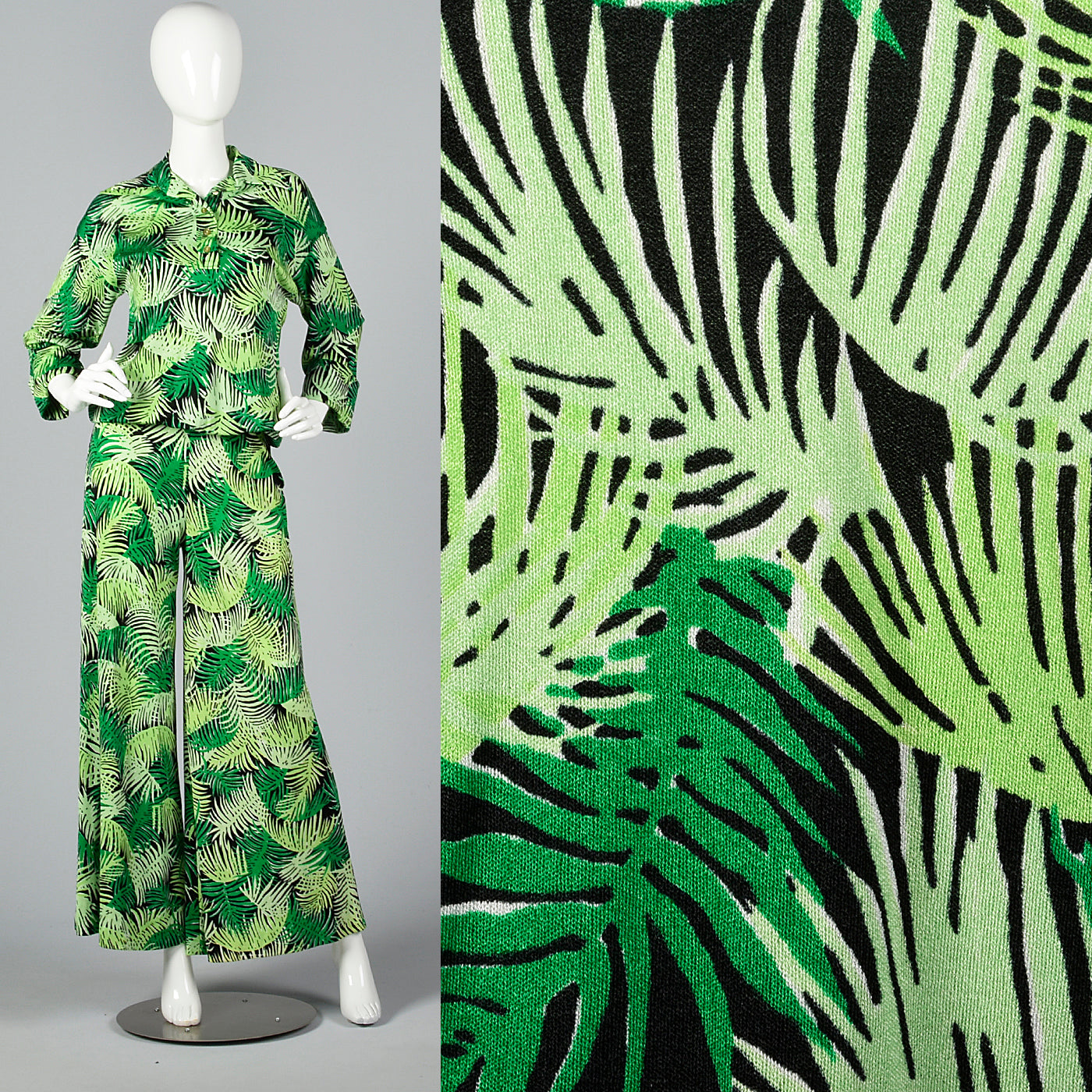 1970s Bonwit Teller Jungle Pant Suit Set