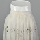 Large 1860s Tiered Embroidered Skirt