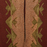 Small 1930s Wool Dress with Lamé and Embroidery