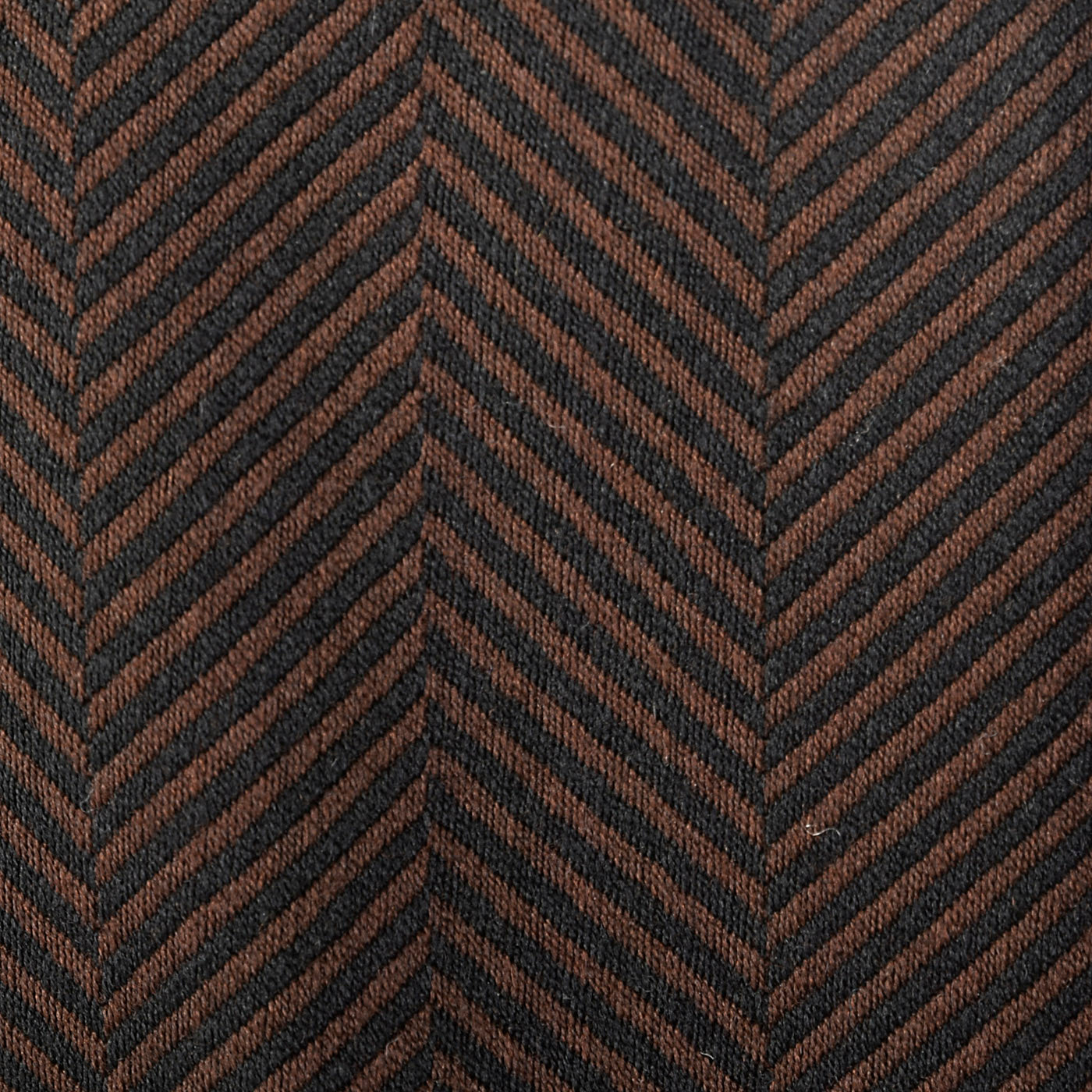 1980 Brown and Black Herringbone Pants with Leather Trim