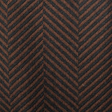 1980 Brown and Black Herringbone Pants with Leather Trim