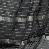1950s Sheer Black and Silver Dress