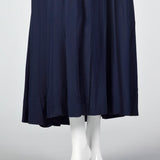 1950s Navy Rayon Dressing Gown
