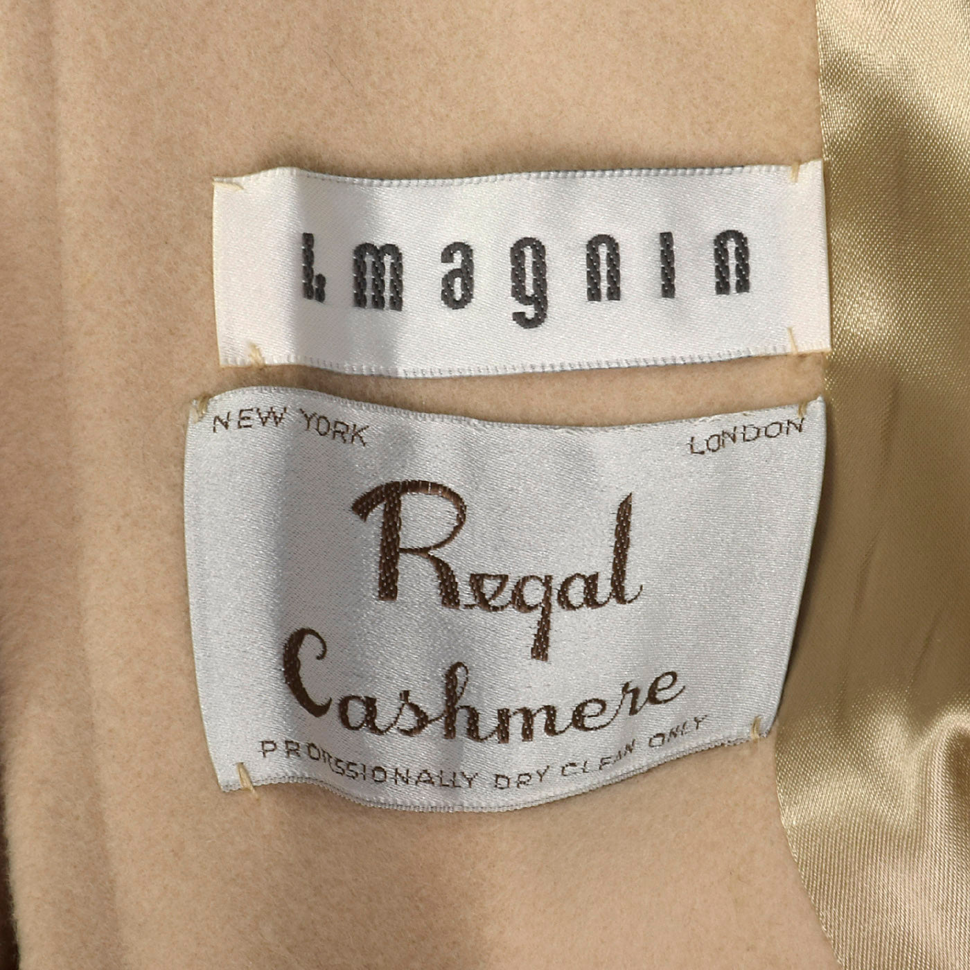 Medium I. Magnin 1980s Cream Cashmere Wrap Coat