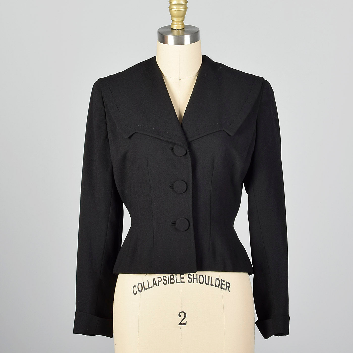 Small 1950s Black Blazer Jacket