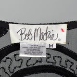 Stunning Bob Mackie Sheer Black Beaded Silk Maxi Jacket