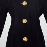 1980s Givenchy Nouvelle Boutique Black Velvet Skirt Suit