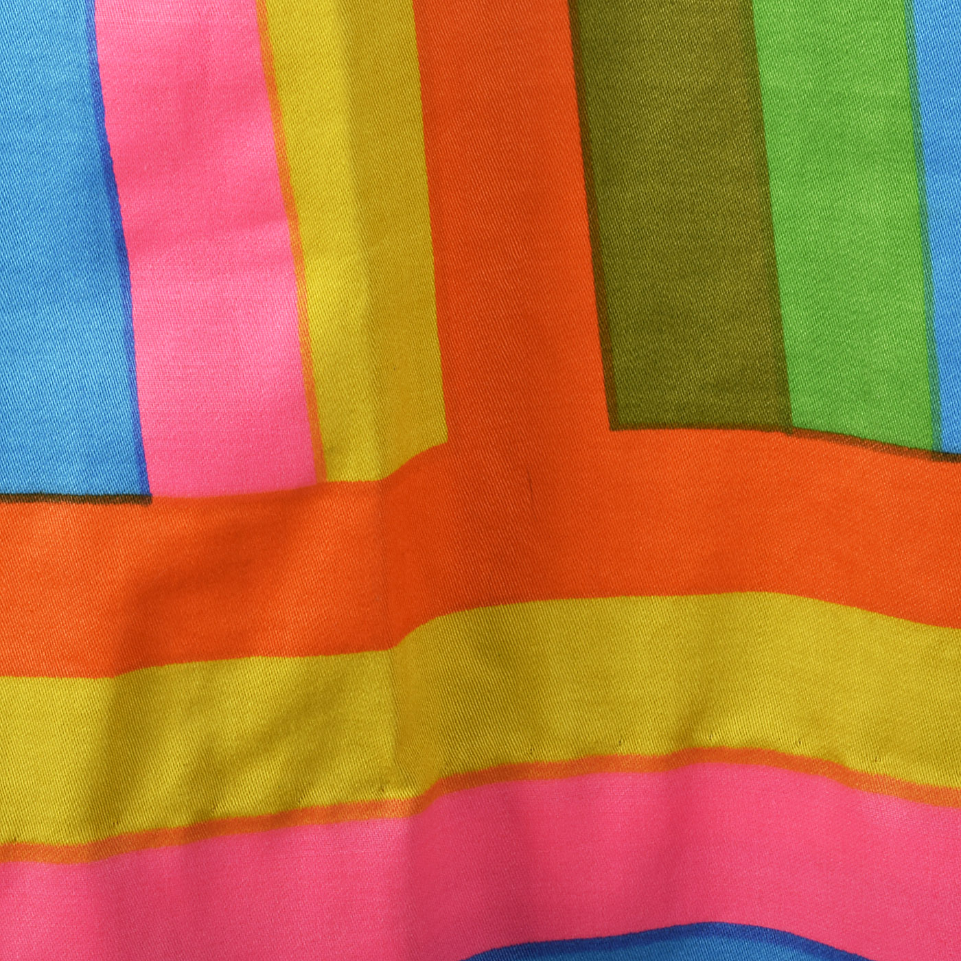 1960s Colorful Stripe Print Shift Dress