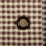 Large 1950s Swing Coat Brown Plaid Loose Winter Double Breasted Overcoat