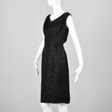 Medium 1960s Deadstock Black Sequin Dress