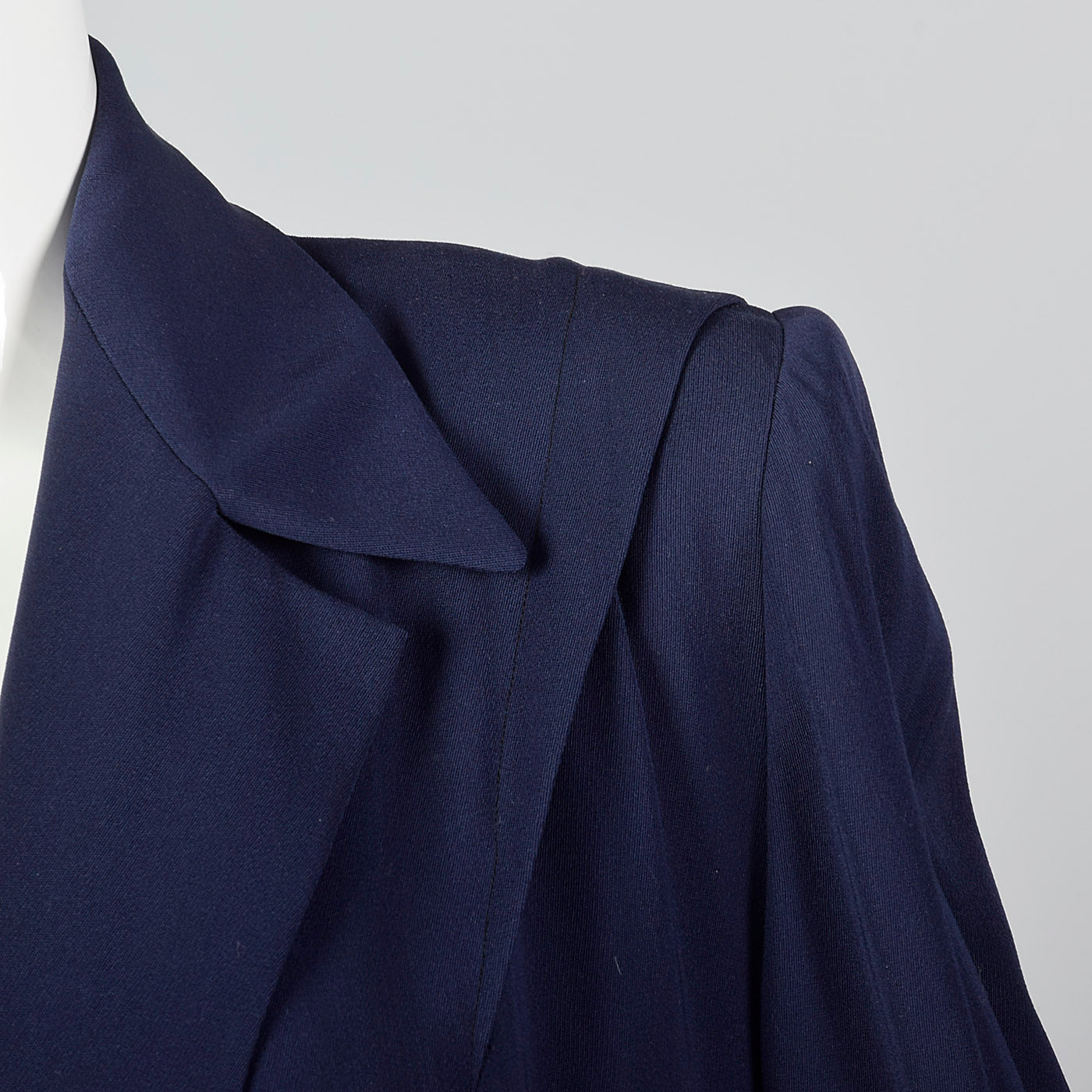 1940s Navy Blue Gabardine Coat