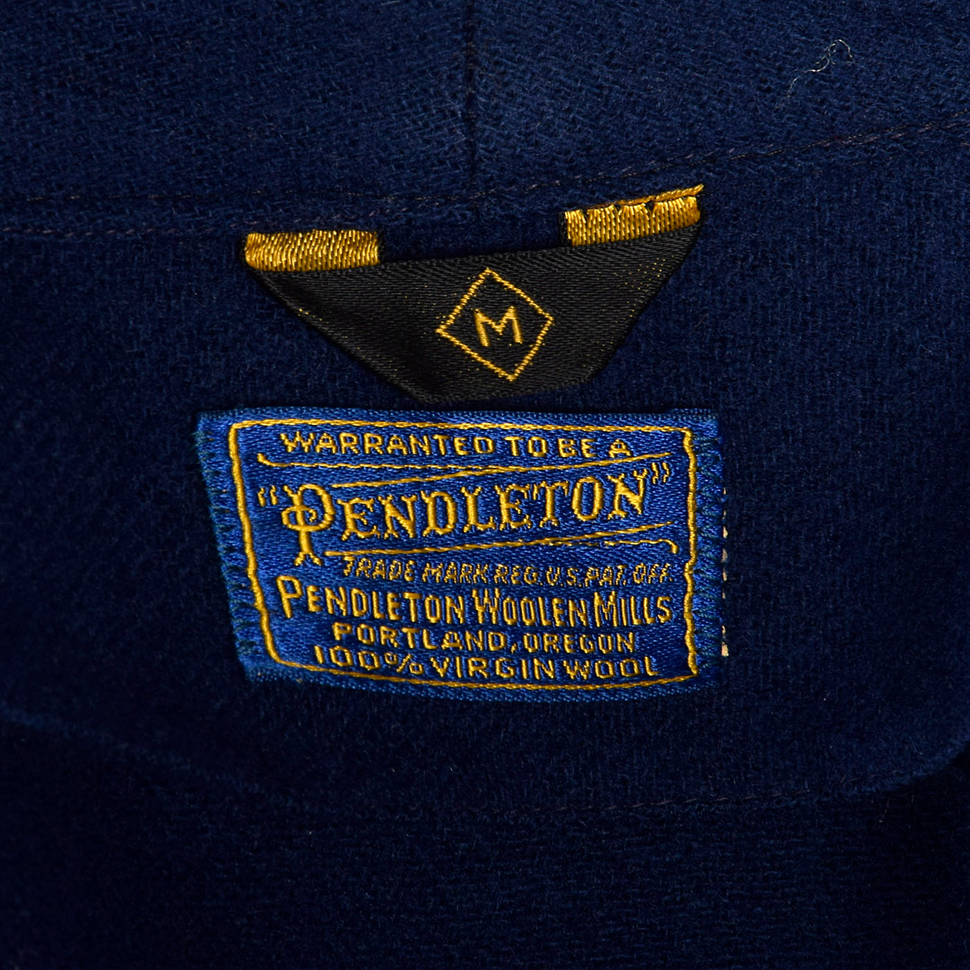 1950s Mens Pendleton Blue Wool Robe