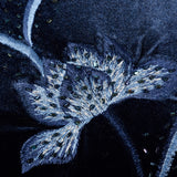 1990s Blue Velvet Evening Dress