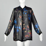 Medium Dries Van Noten 2000s Sheer Silk Blouse