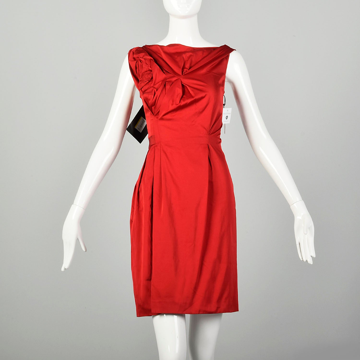 Nina Ricci F/W 2013 RTW Runway Red Dress Sleeveless Gathered Mini Style & Salvage Nina Ricci F/W 2013 RTW Runway Red Dress Sleeveless Gathered Mini Style & Salvage