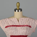 1950s Pink Fit and Flare Party Dress