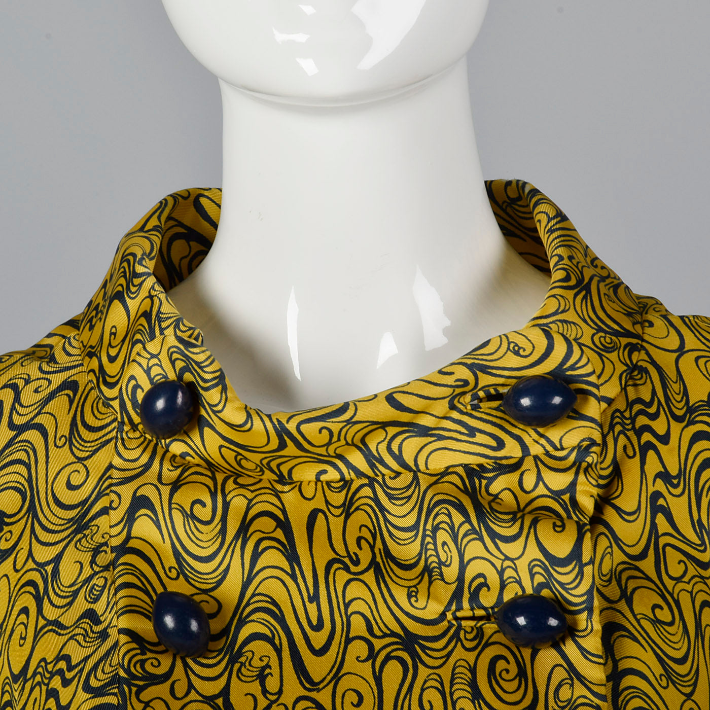 1960s Psychedelic Print Coat Dress