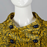 1960s Psychedelic Print Coat Dress