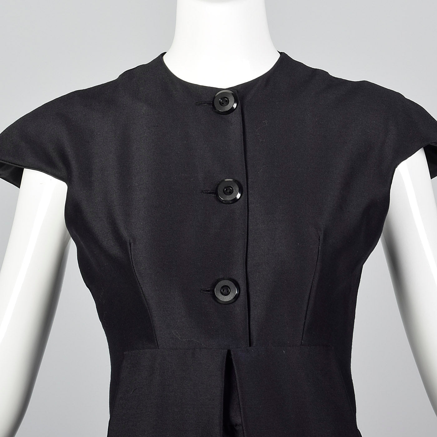 1960s Suzy Perette Black Dress with Pleated Skirt