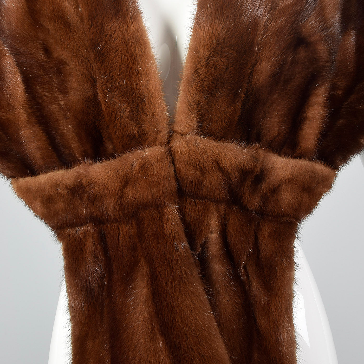 1950s Mink Stole with Scallop Edge