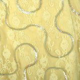 1960s Green Lace Overlay Dress with Sequins