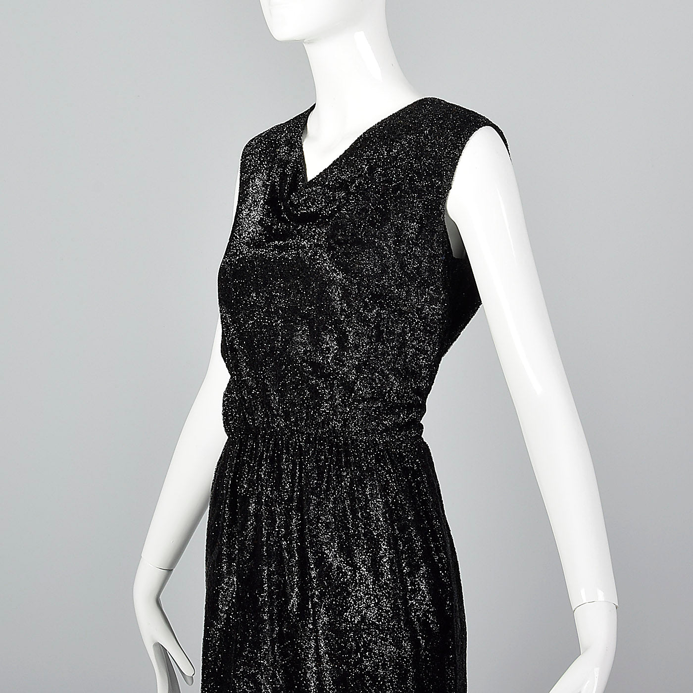 1960s Black Lurex Cocktail Dress from Marshall Field's 28 Shop