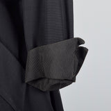 1940s Black Rayon Skirt Suit with Faille Trim