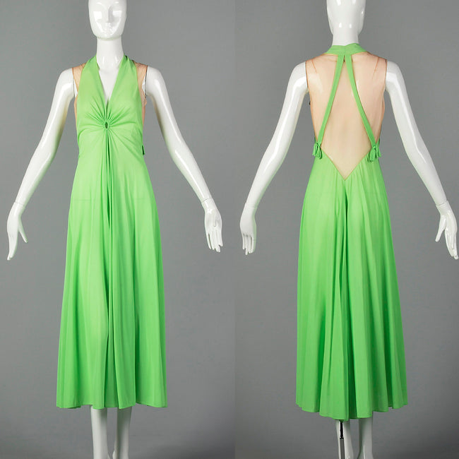 XS 1970s Illusion Neckline Negligee