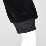 Small Sonia Rykiel 1990s Black Velour Top