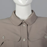 OSFM Geoffrey Beene 1980s Tan Swing  Dress
